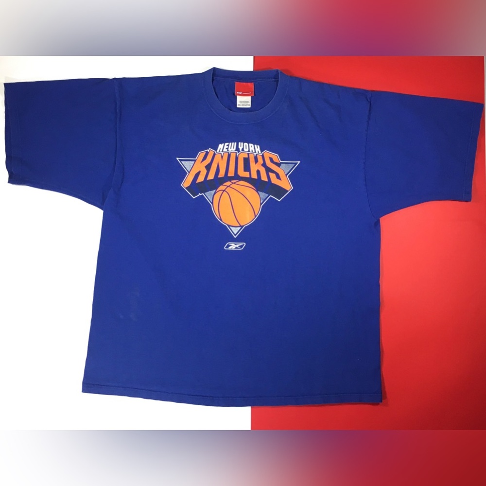 Reebok New York Knicks T Shirt 2XL Vintage NBA Basketball Y2K